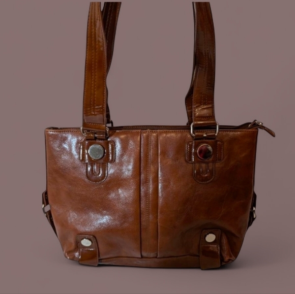 La Diva Handbag, Multi Compartment Handbag, Brown Purse - Picture 2 of 14